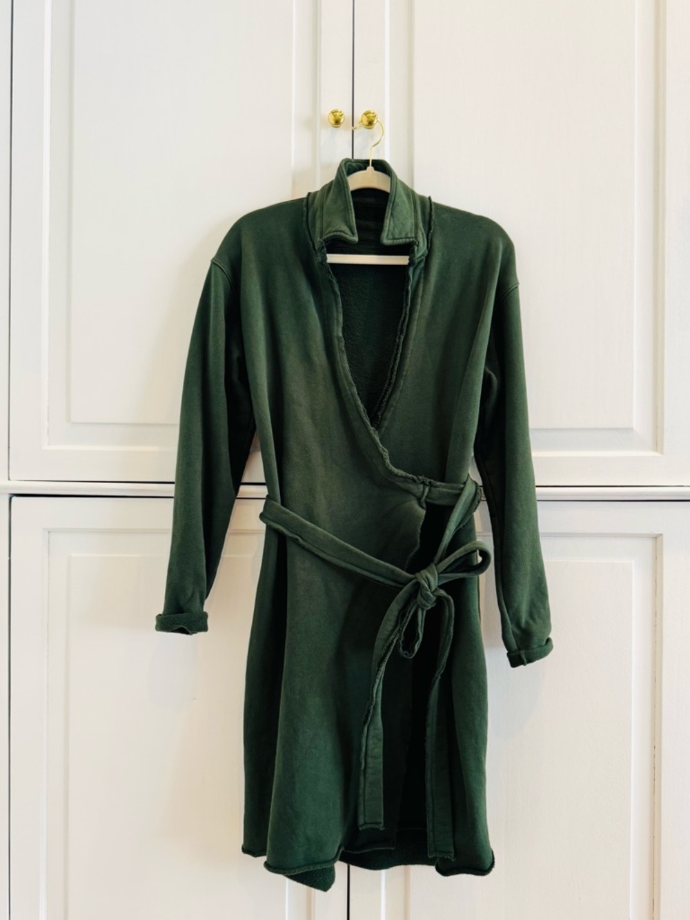 Frank & Eileen Forest Green Wrap Dress with Tie Waist